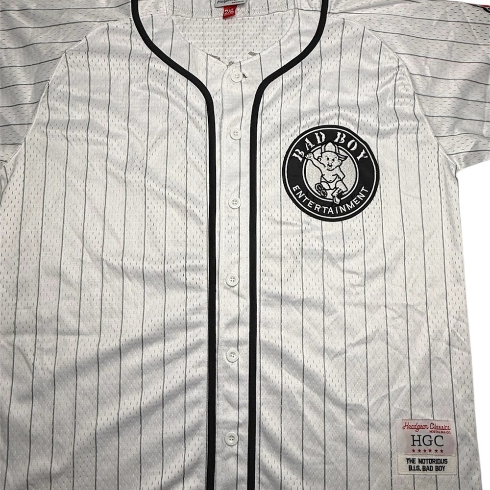 Headgear Classics x THE NOTORIOUS B.I.G. Bad Boy Jersey WHITE MESH XXL COOGI